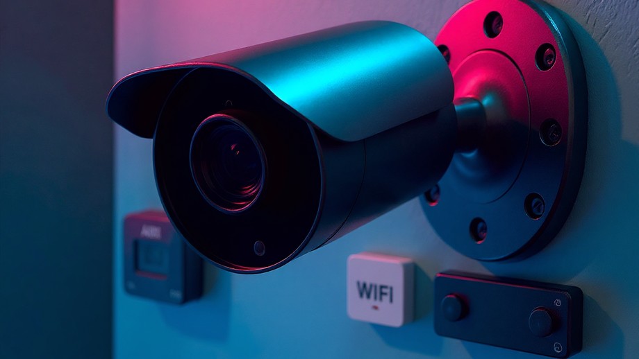 Camera IP de s&eacute;curit&eacute; install&eacute;e